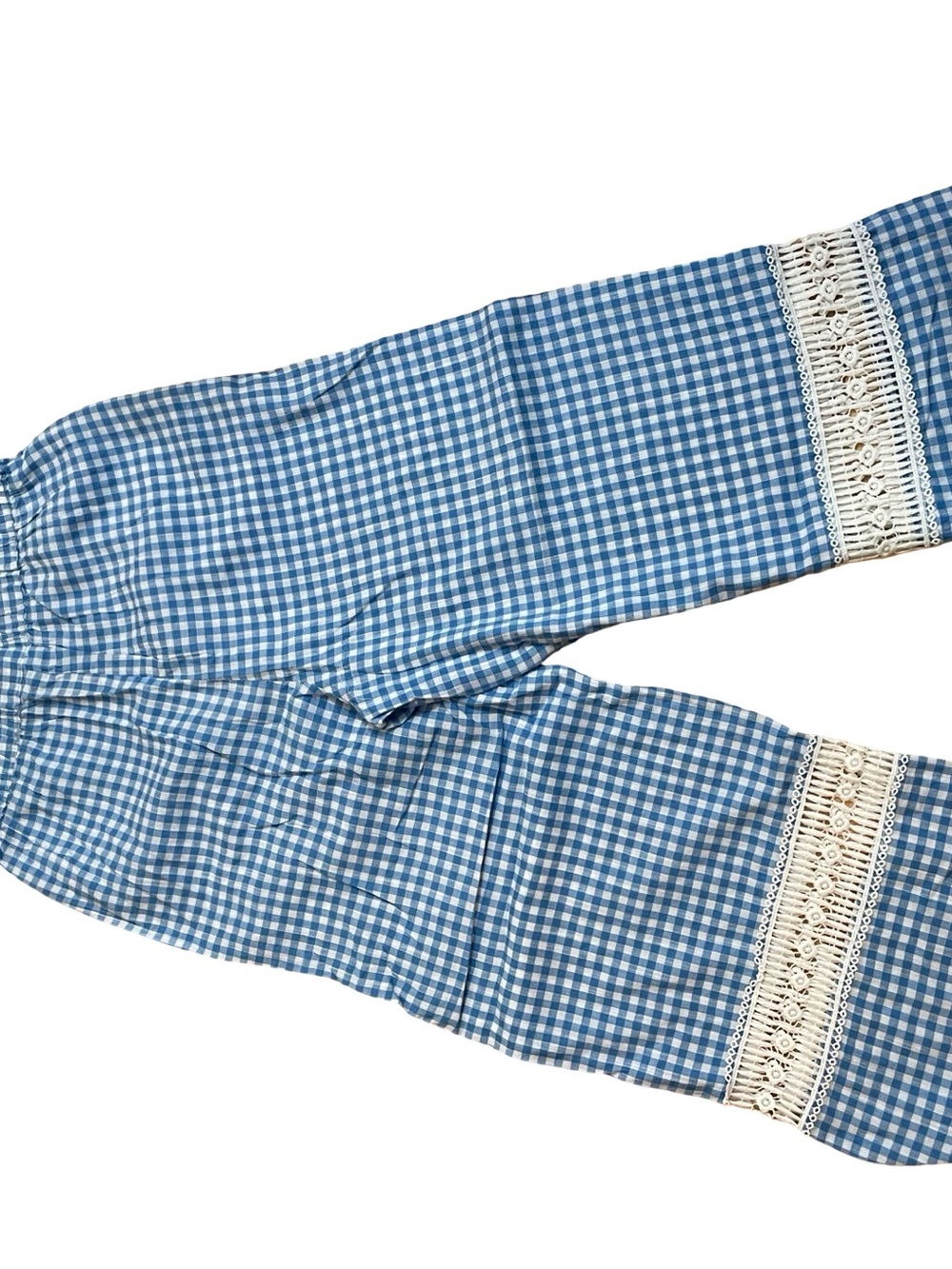 ROLLER RABBIT BLUE GINGHAM EMANI PANTS NEW WITH TAGS - Picture 8 of 12